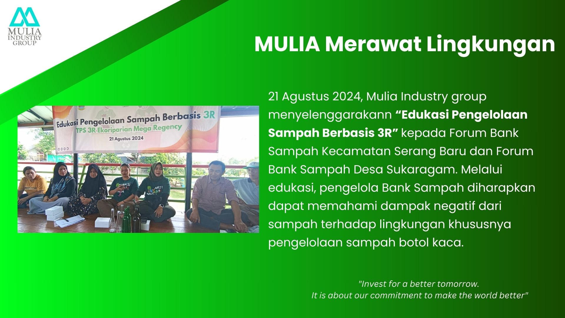 MULIA Merawat Lingkungan: Edukasi Pengelolaan Sampah Berbasis 3R